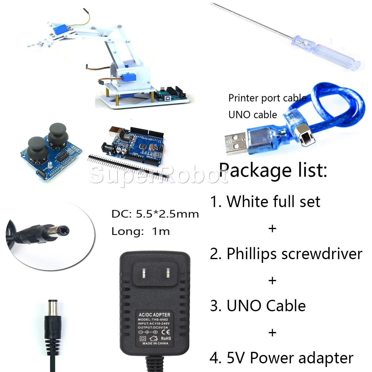 SG90 MG90S 4 Dof Unassembly Acrylic Mechanical Robot Manipulator Claw Kit For Arduino Robot Arm STEAM Kit Programming Robot Arm ALPENZO