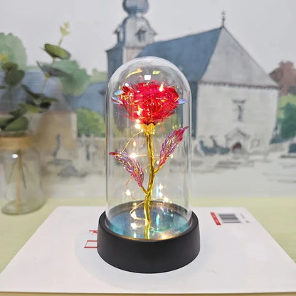 Rose Light Beautiful Realistic Looking Night Light Rose Eternal Flower Party Supplies LED Simulation Rose Flower Valentine's Day - ALPENZO