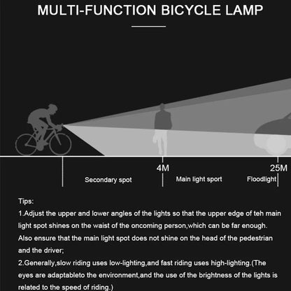USB Rechargeable Bike Lights Set Bicycle Front Light Rear Lamp Easy to Install 3 Modes Headlight Taillight Cycling Accessories