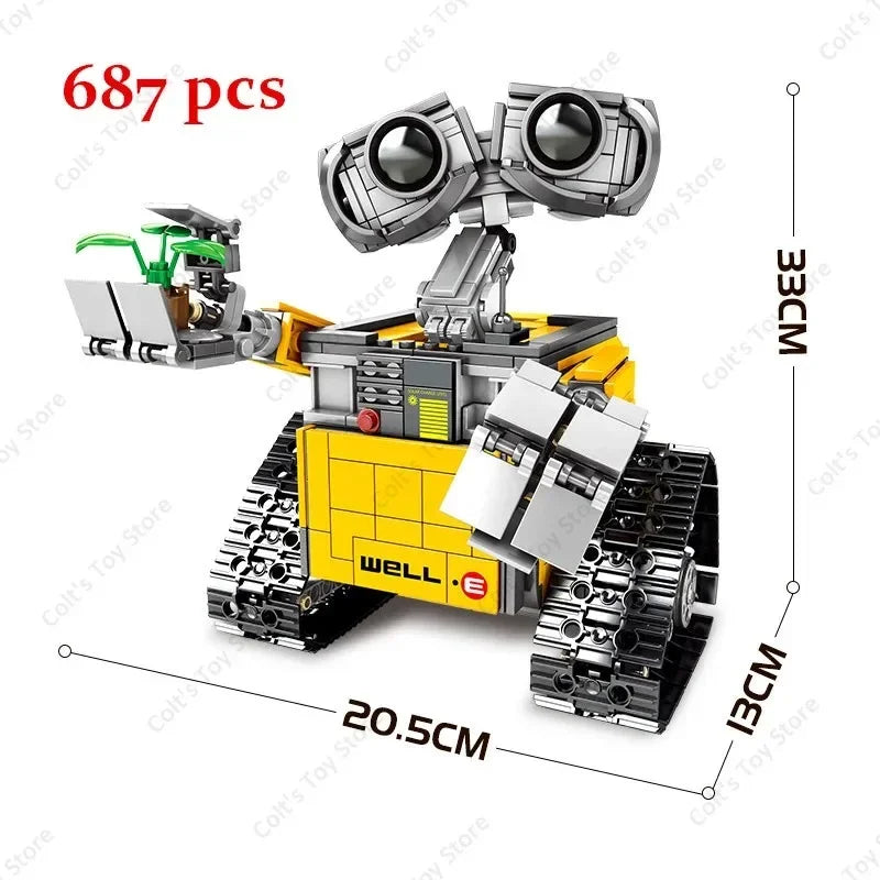 Hot 687 pcs Wall-E Building Block Kit MOC Idea Technical Classic Movie Model Building Block Assembly Children's Toy Gift ALPENZO
