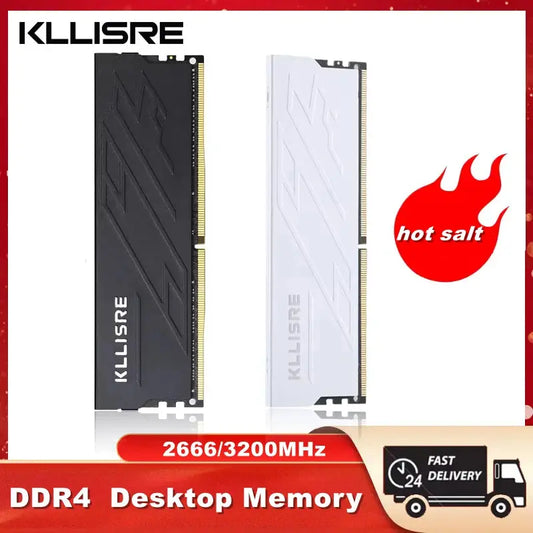 Kllisre Memória DDR3 DDR4 8GB 16GB Ram 1600 1866 2666 3200 MHz Desktop Memory DIMM Non-ECC - ALPENZO