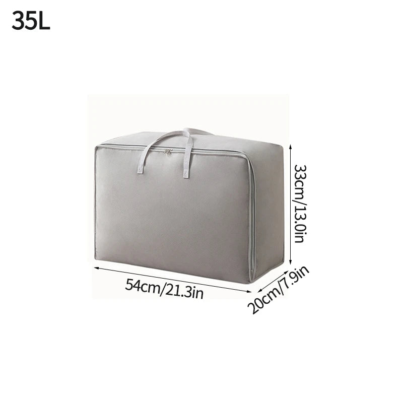 Large Capacity Clothes Storage Bag Waterproof Cabinet Wardrobe Organizer Quilt Pillow Blanket Organizer Dustproof Bedding Storag