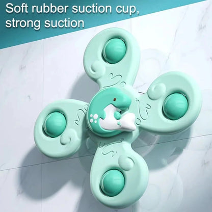 3Pcs/Set Baby Bath Toys Funny Bathing Sucker Spinner Suction Cup Cartoon Rattles Fidget Educational Toys For Children Boys ALPENZO