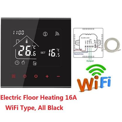 MINCO HEAT M4A Warm Floor Thermostat Tuya WiFi 3A 16A Electric/Gas Boiler/Water Heating Temperature Controller 1PC - ALPENZO