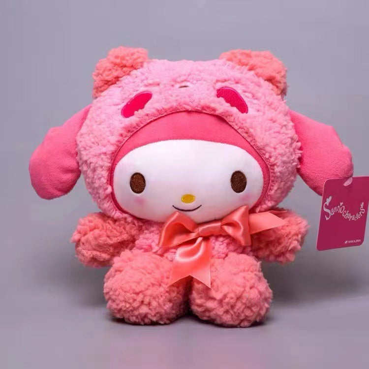 Sanrio 25Cm Anime Sanriod Toys Kawaii Kuromi  Cinnamorol Plush Soft Stuffed Animals Doll Plushie Pillow Children's Toys Gifts ALPENZO