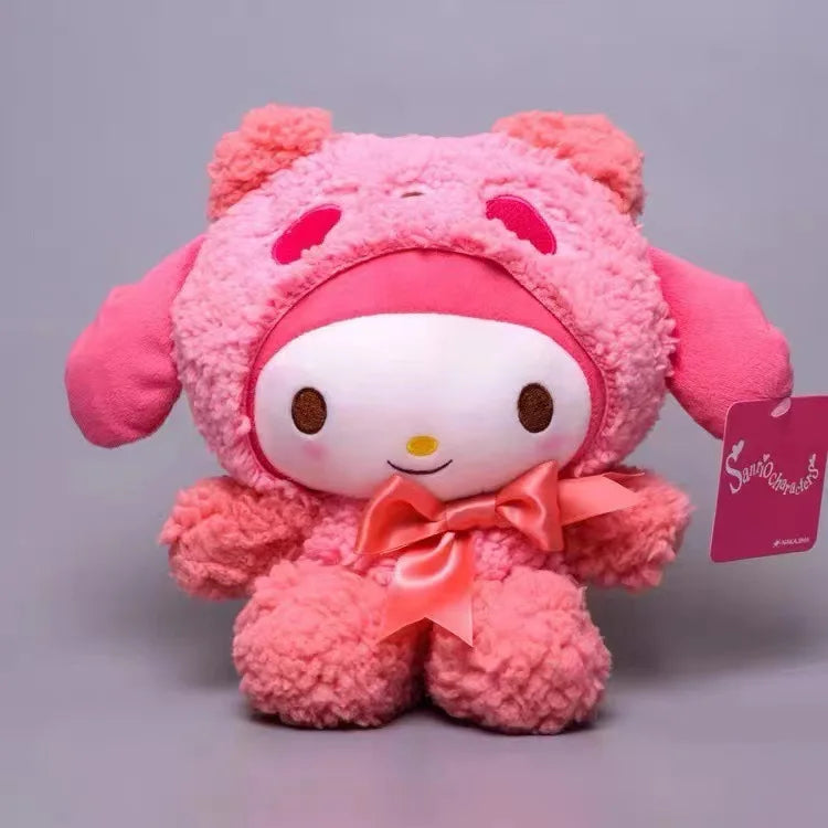 Sanrio 25Cm Anime Sanriod Toys Kawaii Kuromi  Cinnamorol Plush Soft Stuffed Animals Doll Plushie Pillow Children's Toys Gifts ALPENZO