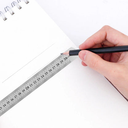 Stainless Steel Metal Straight Ruler Precision Double Sided Precision Measuring Tool Scale Metric Ruler Accessories 15-40cm ALPENZO