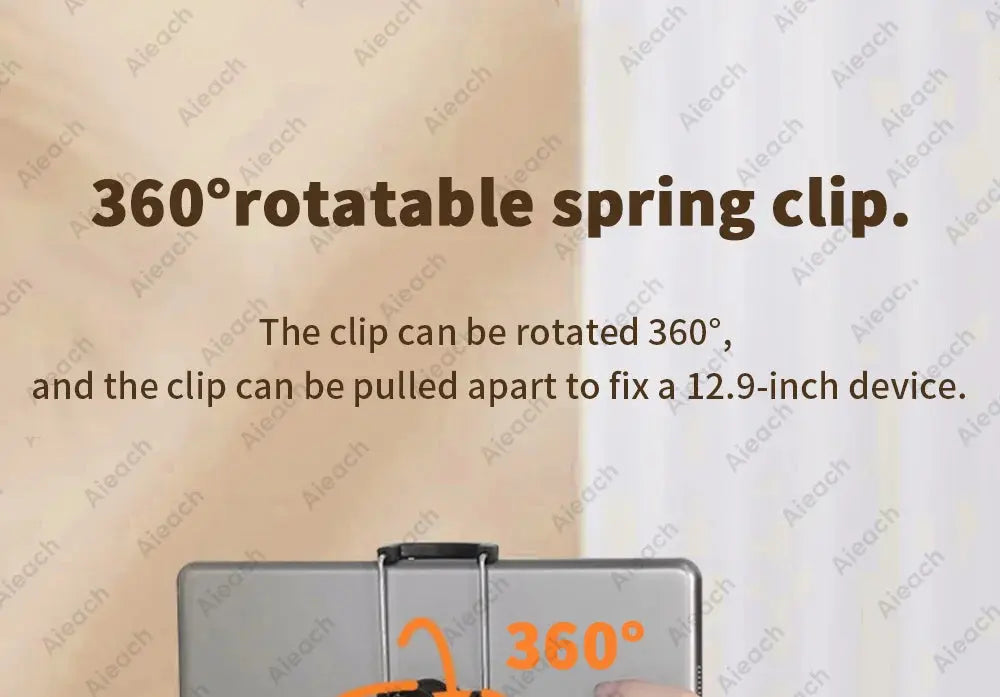 Tablet Holder for Bed with Long Metal Arm iPad Stand Tablet Bracket 360° Rotating Bed Phone Mount for 4.5~12.9 inch Phone Tablet - ALPENZO