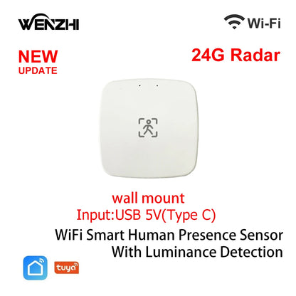 ZigBee Wifi MmWave Human Presence Motion Sensor With Luminance/Distance Detection 5/110/220V Tuya Smart Life Home Automation - ALPENZO