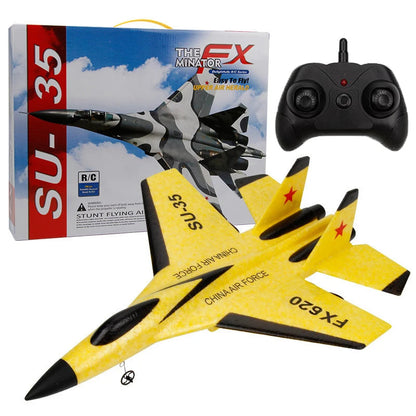 RC Foam Aircraft SU-35 Plane 2.4G Radio Control Glider Remote Control Fighter Plane Glider Airplane Foam Boys Toys for Children ALPENZO