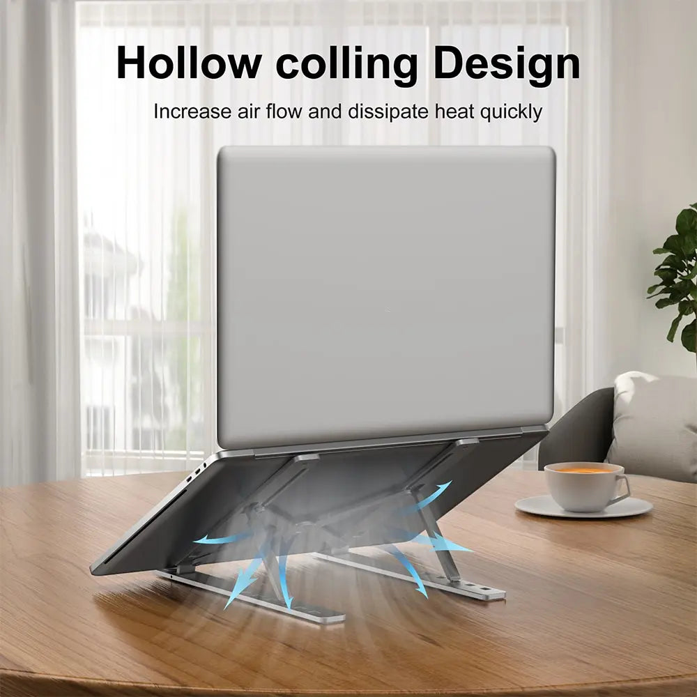 Portable Laptop Stand Aluminum Notebook Support Computer Bracket Macbook Air Pro Holder Accessories Foldable Lap Top Base For Pc - ALPENZO