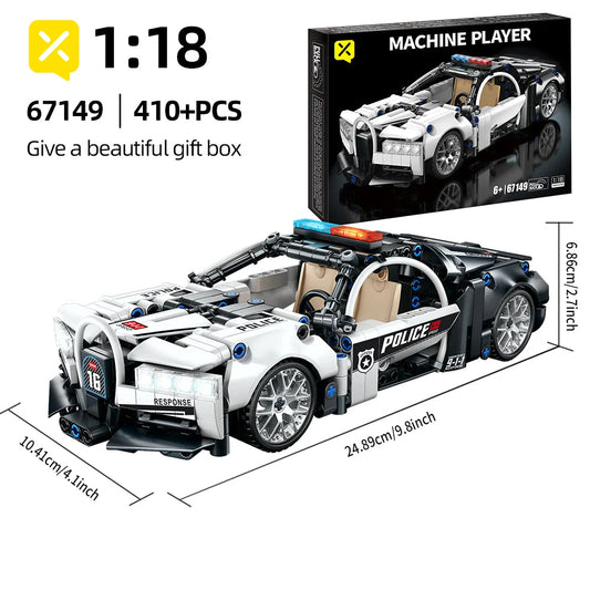 ToylinX 410pcs Police Car Building Blocks Car Early Learning Development Benefits Intelligence Assembled Toys Children's Gifts ALPENZO