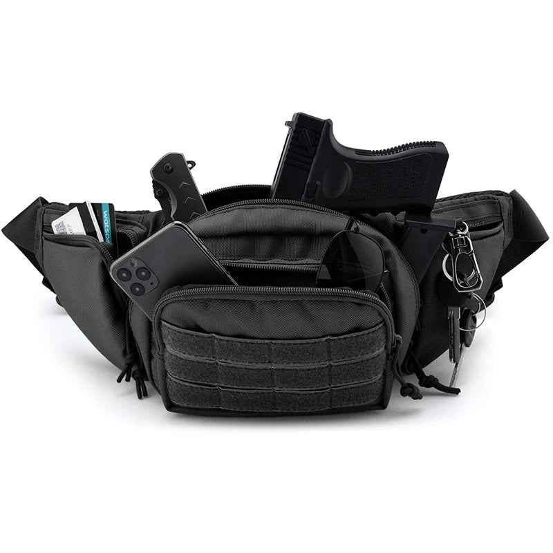 Molle Gun Holster Fanny Pack Fits Glock K Ruger S&W M&amp P Shield Taurus Sig Sauer Springfield Beretta Kimber Walther