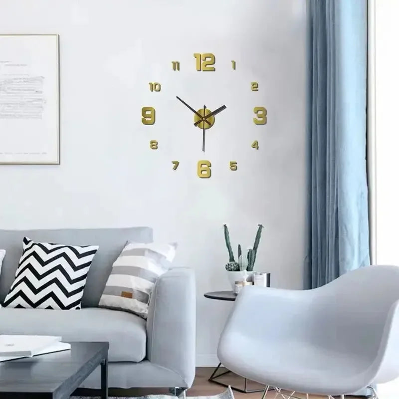Modern Home Creative Frameless DIY Wall Decoration Wall Decoration Silent Clock Living Room Office Bedroom Wall Decoration Art - ALPENZO