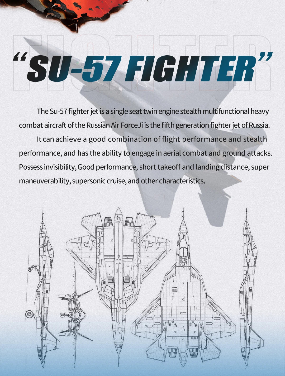 RC Foam Aircraft SU-35 Plane 2.4G Radio Control Glider Remote Control Fighter Plane Glider Airplane Foam Boys Toys for Children ALPENZO