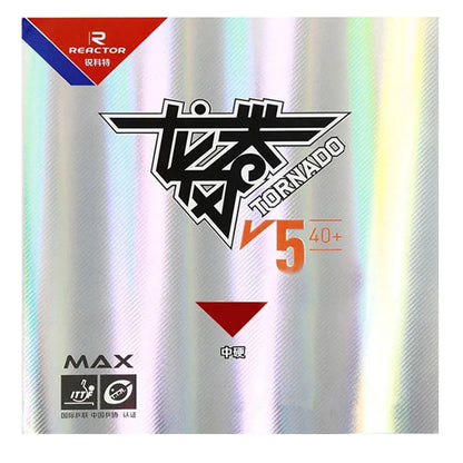 REACTOR Tornada V5 Table Tennis Rubber Sticky Loop Attack Ping Pong Rubber Medium Hard with Max Internal Energy Sponge