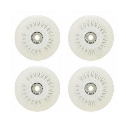 4PCS Flash Inline Skate Wheels 90A LED Lighting Skating Wheel Flash Wheels Sliding Roller Skating Shoes 80mm 76mm 72mm 68mm