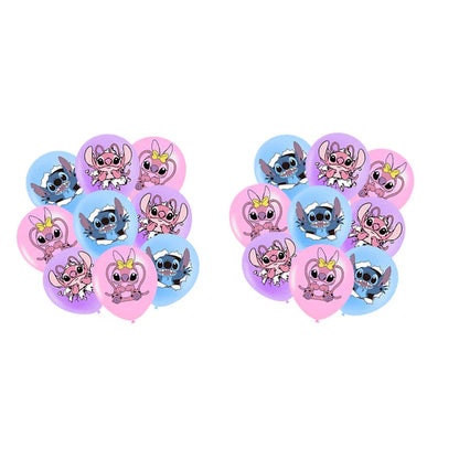 Disney Pink Lilo&Stitch Birthday Party Decorations Disposable Plate Angel Balloon Baby Shower Girls Birthday Party Supplies ALPENZO