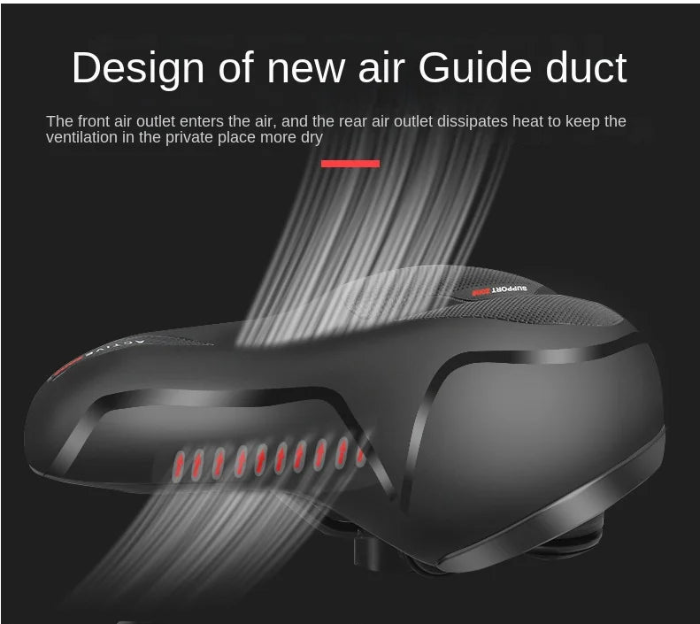 ESLNF Hollow Breathable Bicycle Saddle MTB Road Bike Saddle Shock Absorbing Comfortable Big Butt Bike Seat Bicycle  Accessories