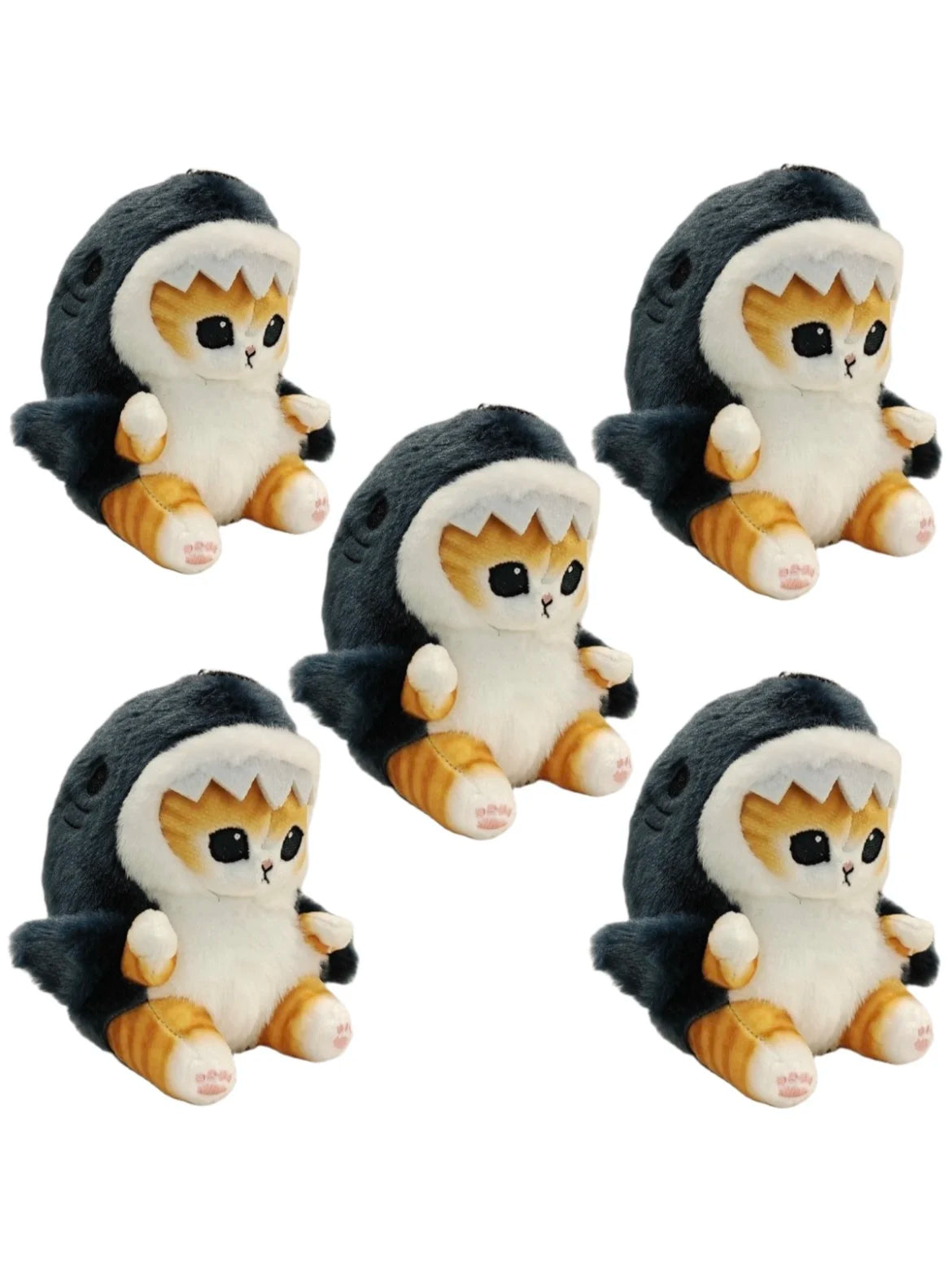 Hot Cute Shark Cat Fried Shrimp Cat Plush Doll Pendant Doll Beautiful Room Car Bag Decoration Pendant Opening Holiday Gift 12cm ALPENZO
