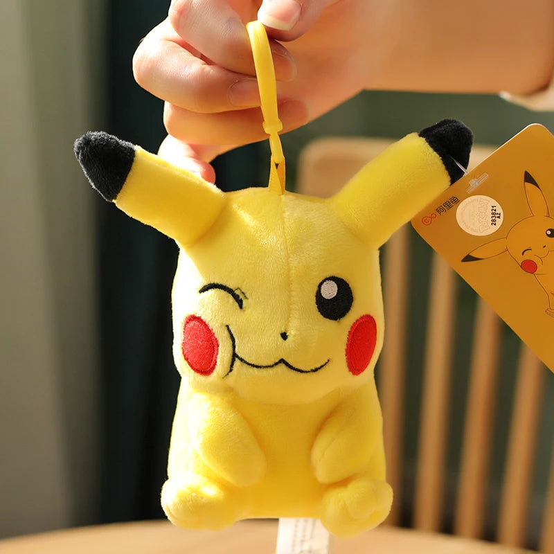 Clearance_Original Pokemon Plush Keychain Cartoon Toys Pikachu Charmander Psyduck Squirtle Snorlax Wobbuffet Doll Kids Kawai Toy ALPENZO