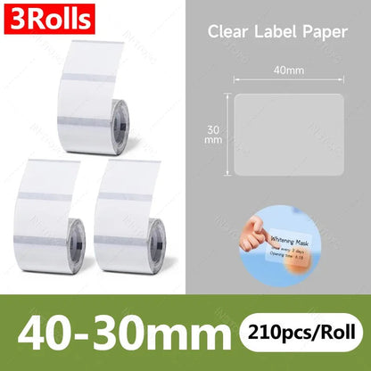 NiiMBOT B21 B1 B3S Round Label Printing Sticker Self-adhesive Thermal Waterproof Digital Number Cake Sealing Sticker Paper ALPENZO