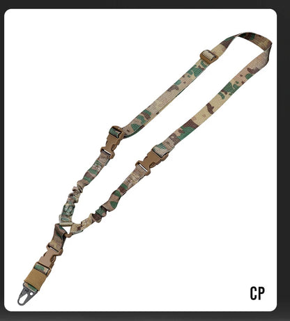 Tactical Gun Single Point Sling Adjustable Bungee Rifle Shoulder strap length for Airsoft Hunting Accessories Strap M4 with pad