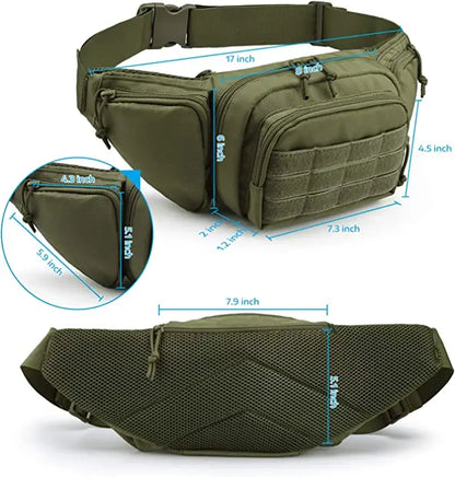 Molle Gun Holster Fanny Pack Fits Glock K Ruger S&W M&amp P Shield Taurus Sig Sauer Springfield Beretta Kimber Walther