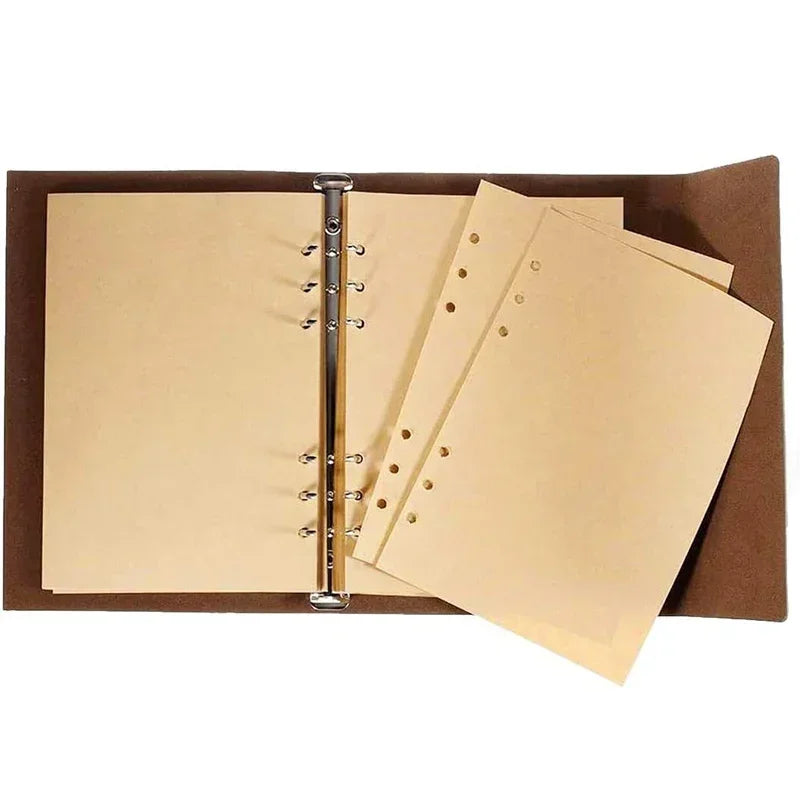 Retro Notebooks & Journals Agenda  Binder Sketch Book Leather Soft Cover 14x10cm Replaceable Kraft Paper Inner Korean Stationery ALPENZO