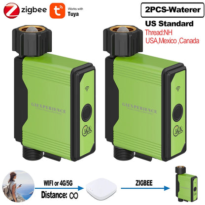 ZIGBEE WIFI Garden Watering Timer Smart Sprinkler Drip Irrigation System Built-in Water Flow Recorder Controller TUYA - ALPENZO