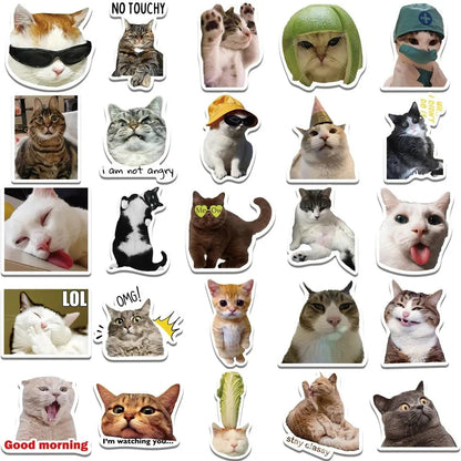 10/30/50PCS Kawaii Love Cat PVC Sticker Aesthetic Children's Korean Decoration Scrapbooking Stationery School Supplies for Kids ALPENZO