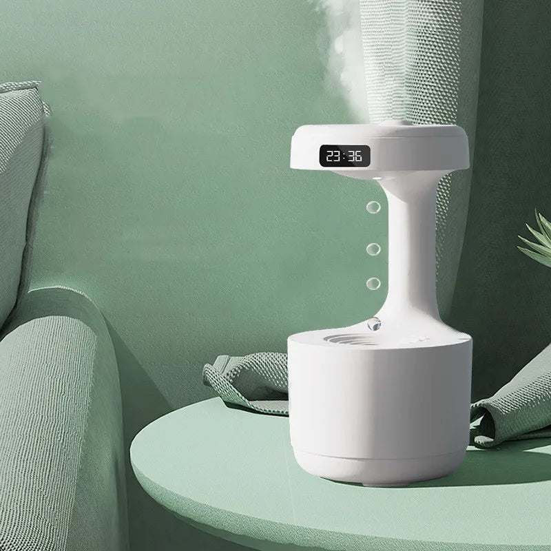 Anti-Gravity Humidifier With Clock Water Drop Backflow Aroma Diffuser Large Capacity Office Bedroom Mute Household Sprayer ALPENZO