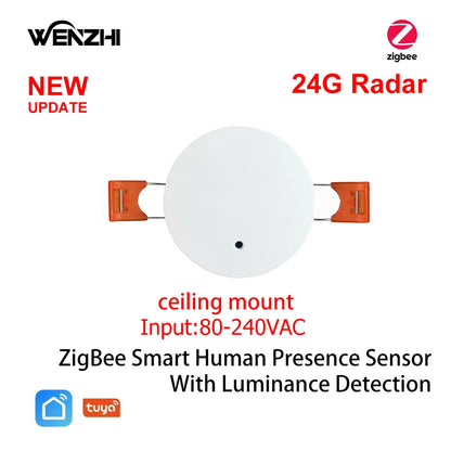 ZigBee Wifi MmWave Human Presence Motion Sensor With Luminance/Distance Detection 5/110/220V Tuya Smart Life Home Automation - ALPENZO