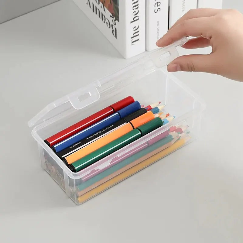 Large Capacity Transparent Stationery Case Pencil Storage Colour Pencil Storage Children's Crayon Painting Sketching Pencil Bag ALPENZO