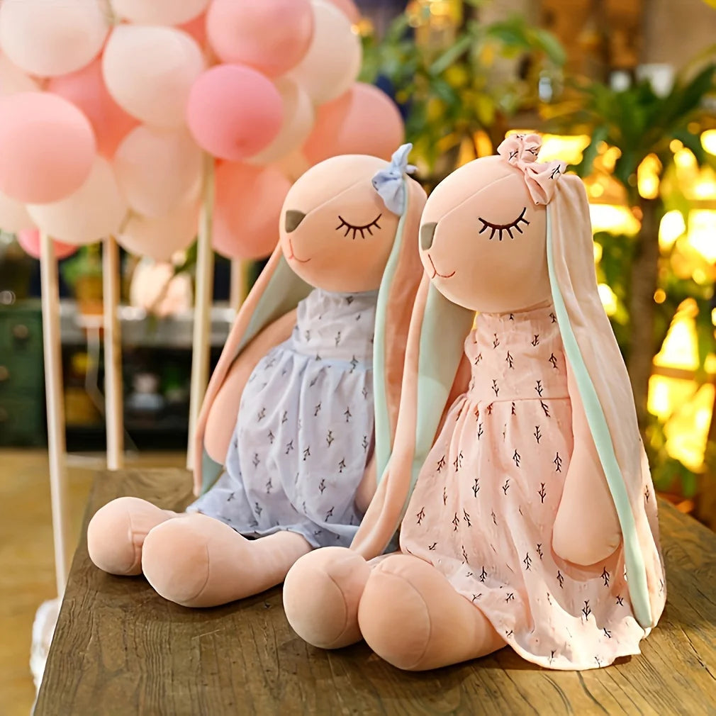 1pc Cute Bunny Plush Toy, Soft Polyester Non-Woven Fabric, Lightweight Stuffed Animal Toys, Children Easter Gift ALPENZO