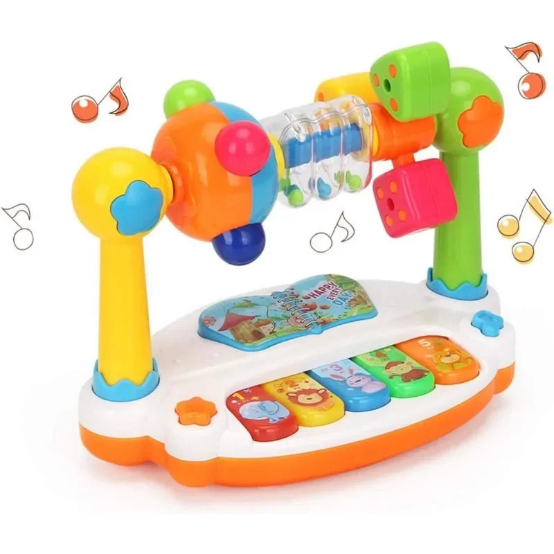 Baby Piano Toys Kids Rotating Music Piano Keyboard With Light Sound, Musical Toys For Toddlers, Early Educational Music Toy ALPENZO