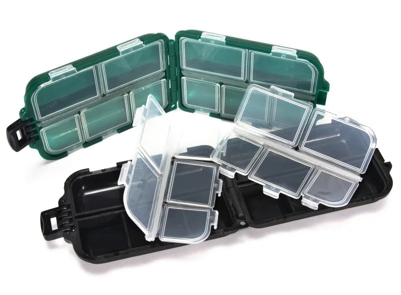 Fishing Tackle Box Portable Case Hooks Lure Baits Storage Box Containers For Storing Swivels Jigs Hooks Sinker,10 Compartments