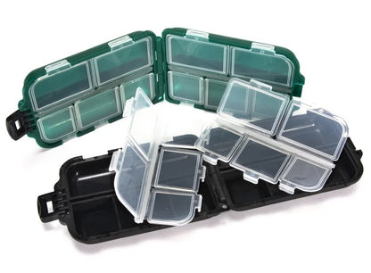 Fishing Tackle Box Portable Case Hooks Lure Baits Storage Box Containers For Storing Swivels Jigs Hooks Sinker,10 Compartments