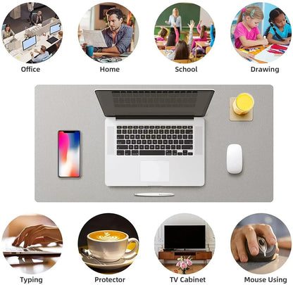 1 Pcs Large Size 60*30mm Office Desk Protector Mat PU Leather Waterproof Mouse Pad Desktop Keyboard Desk Pad Gaming Mousepad ALPENZO