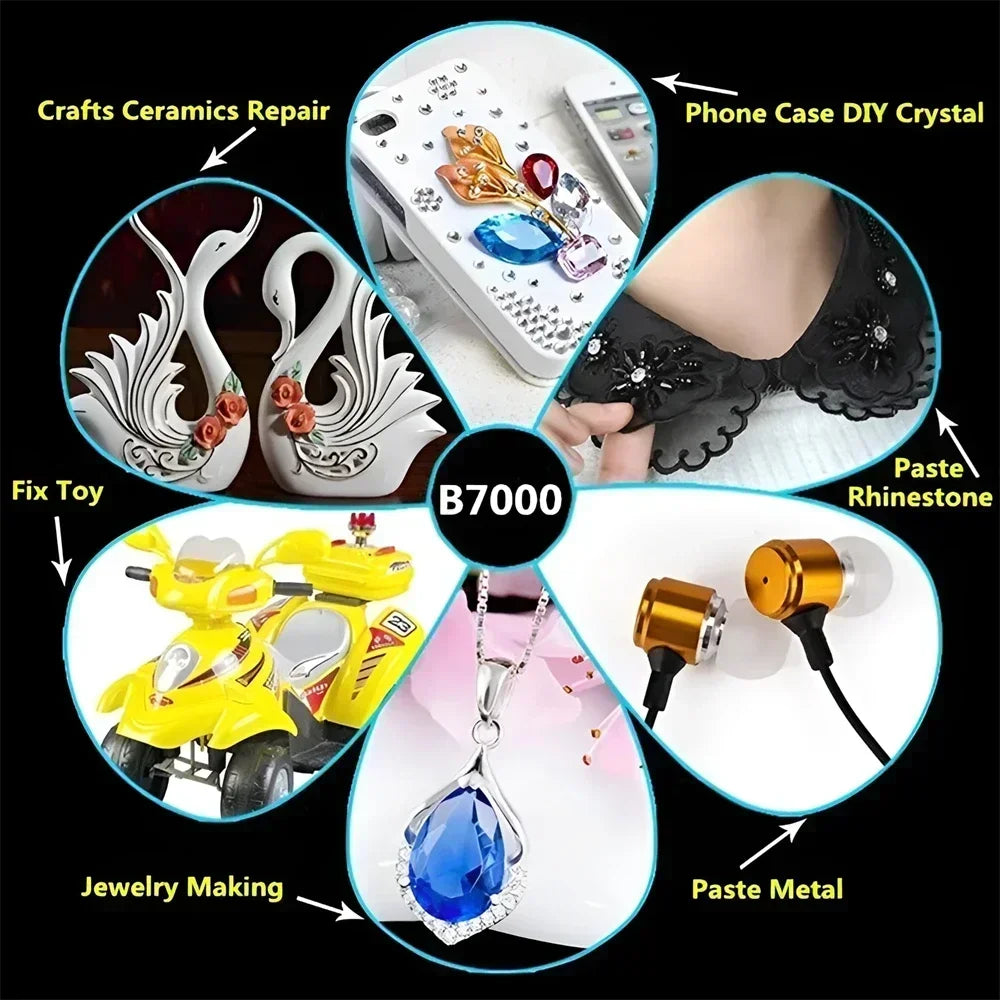 1 pc 15/50/110ml B-7000 Glue T-8000 Adhesive Epoxy Resin Repair Cell Phone Touch Screen Liquid Glue Jewelry Craft Adhesive Glue ALPENZO