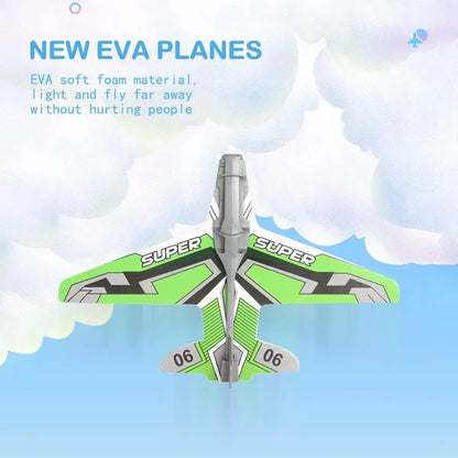 Ejection Aircraft Shooting Game Outdoor Parent-child Sports Toy Boy Gifts Shooting Aircraft Set Plastic Airplane Toys for Kids ALPENZO