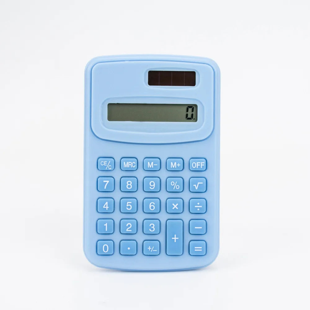 Small Solar Calculator Portable Calculator Cute 8 Digits LCD Electronic Calculator Home Office Primary School Teaching Supplies ALPENZO