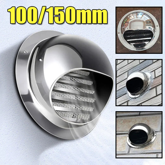 Stainless Steel Wall Ceiling Air Vent Ducting Ventilation Exhaust Grille Cover Waterproof Outlet Heating Cooling Vents Cap - ALPENZO