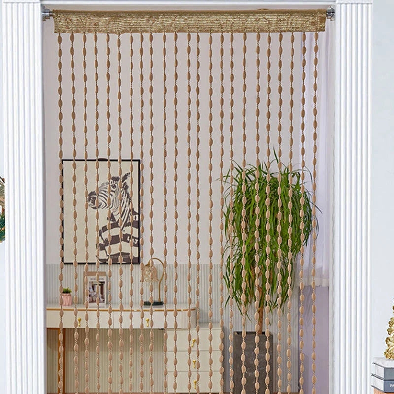 1*2M Beaded String Curtain Door Curtain Bead Thread Tassel Curtain Window Wall Panel Room Divider Doorway Home Wedding Acces - ALPENZO