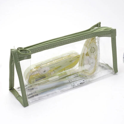 Transparent Pencil Case Kawaii Pen Large Capacity Bag Cosmetic Bag Back to School Supplies for Girls Kids Stationery Items Gifts ALPENZO