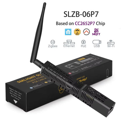 SMLIGHT SLZB-06/M/P7 Zigbee 3.0 to Ethernet,USB,and WiFi gateway coordinator with PoE,works with Zigbee2MQTT,Home Assistant,ZHA - ALPENZO