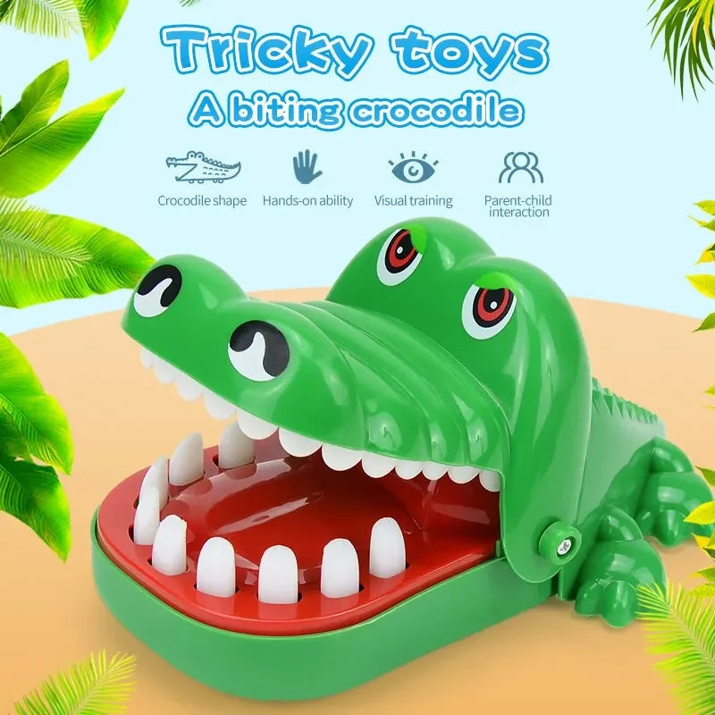 Crocodile Teeth Toys Children's Crocodile Bites Fingers Reaction Training Novelty Children's Lucky Game Trick Decompression Toy ALPENZO