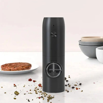 Rechargeable USB Electric Automatic Salt and Pepper Grinder Set Gravity Spice Mill Adjustable Spices Grinder Kitchen Tools - ALPENZO