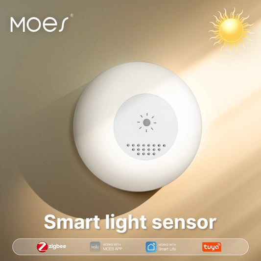 MOES Tuya Zigbee Smart Light Sensor Illuminance Brightness Detection Home Lighting Automation Smart Home Detector APP Control - ALPENZO