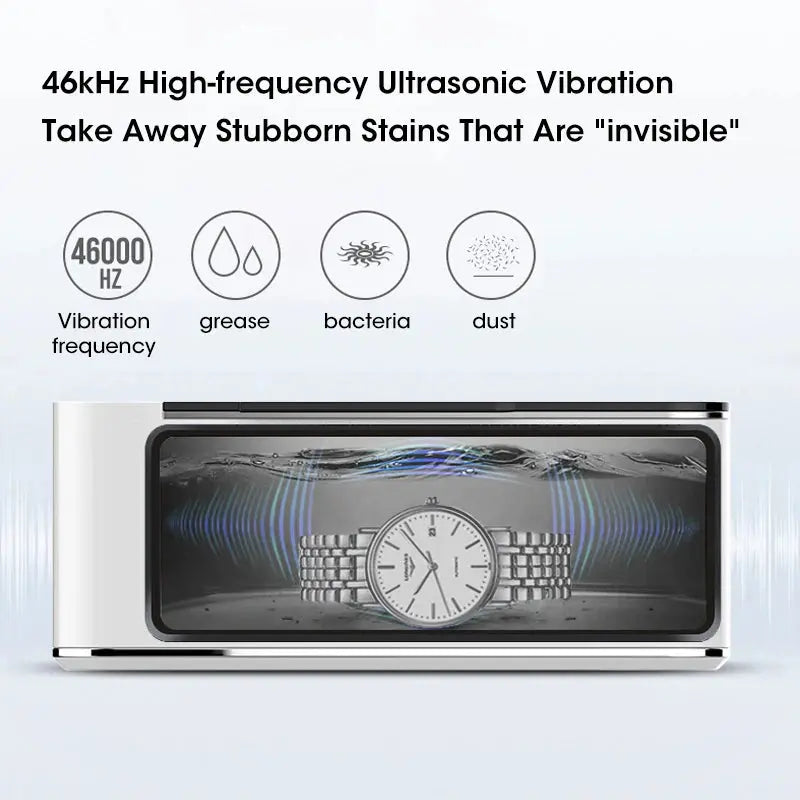 Ultrasonic Cleaner 35W High Frequency Cleaning Jewelry Glasses Watches Multifunctional 500ML Ultrasonic Cleaning Cleaning Bath - ALPENZO